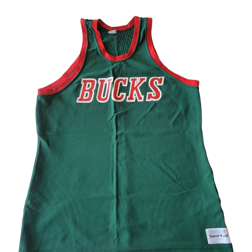 Rare Vintage 80s Medalist Sand Knit Milwaukee Bucks Jersey